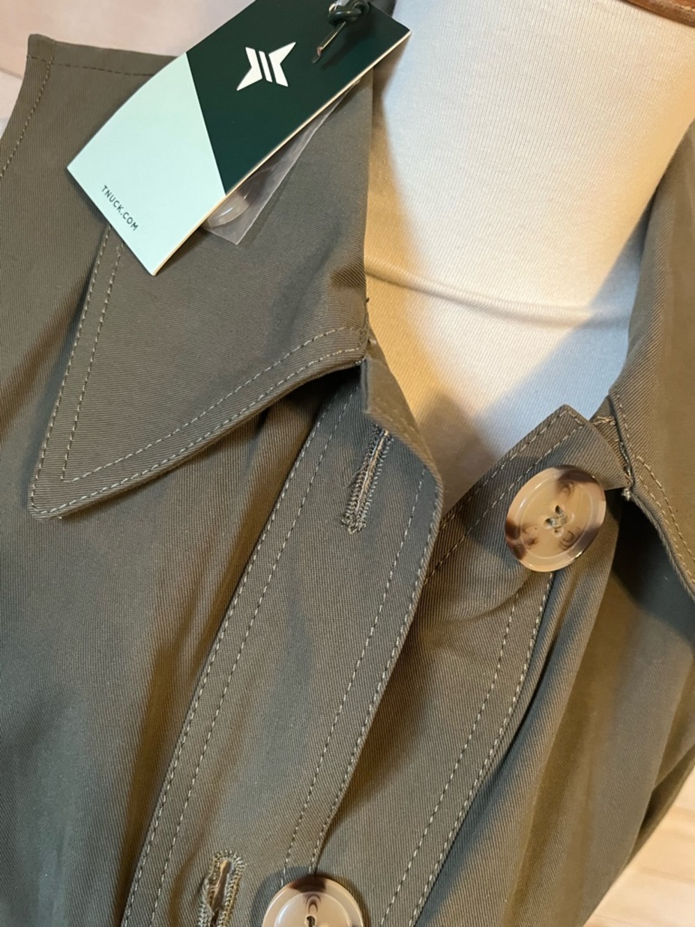 Tuckernuck Olive Green Sleeveless Button Midi Dress with Belt - Picture 5 of 12